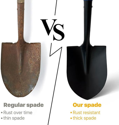 Shovel for Digging,Heavy Duty Garden Shovel with D-Handle,41 Inch Round Point Wooden Handle,Ideal