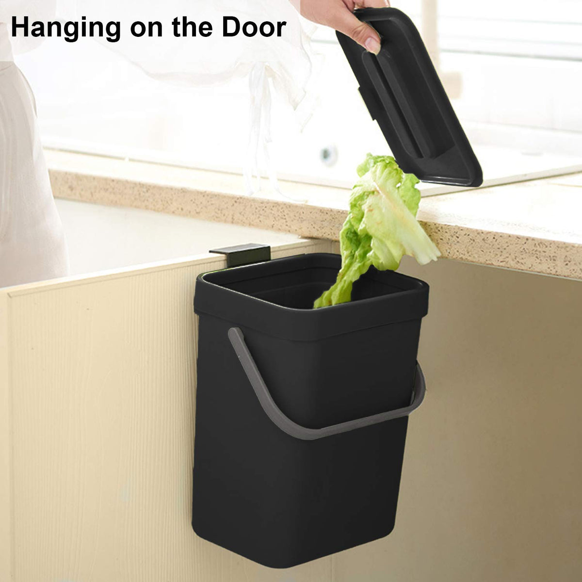 LALASTAR Mini Countertop Trash Can, Compact Waste Basket Garbage Can, Small Trash Bin with Lid for