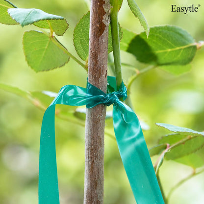 Easytle 2 Pack x 150 ft Stretch Tie Tape Roll, 1/2" Garden Tie Tape, Thick Sturdy Plant Ribbon