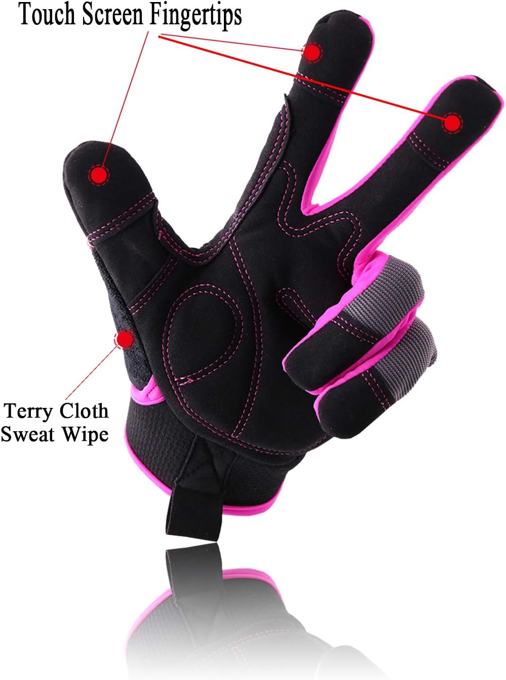 HANDLANDY Women Safety Work Gloves Utility Touch Screen Working Grip Glove for Yardwork Gardening