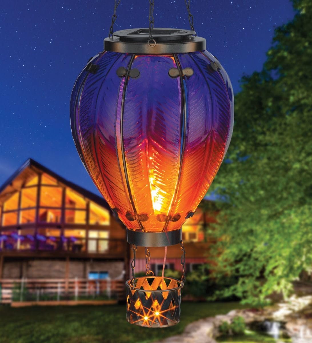 Regal Art & Gift Hot Air Balloon Solar Lantern – Hanging Solar-Powered LED Lights, Waterproof