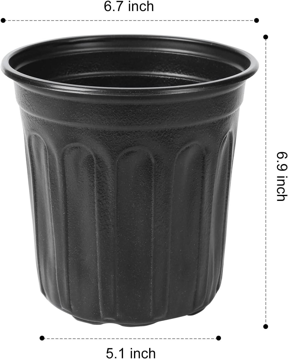 JERIA 50-Pack 1 Gallon Flexible Plant Nursery Pots with 50Pcs Plant Labels,Thickened Soft Plastic