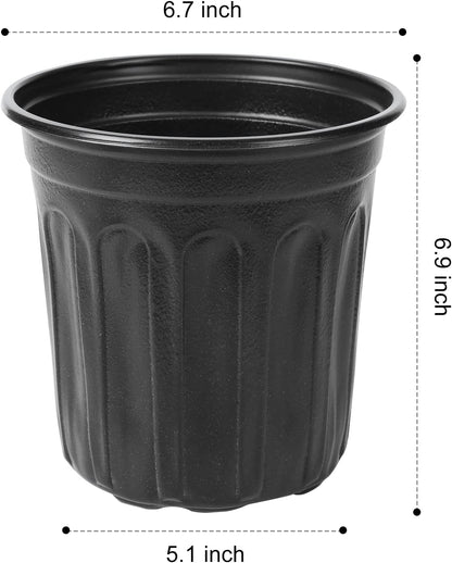 JERIA 50-Pack 1 Gallon Flexible Plant Nursery Pots with 50Pcs Plant Labels,Thickened Soft Plastic