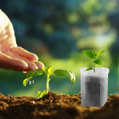 Belit 200Pcs Nursery Growing Bags,Non-Woven Fabric Seedlings Grow Bag for High Seedling Survival