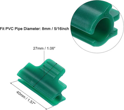 uxcell Greenhouse Clamps for 5/16inch PVC Pipe, 20pcs Greenhouse Film Clamps Shading Net Rod Clip