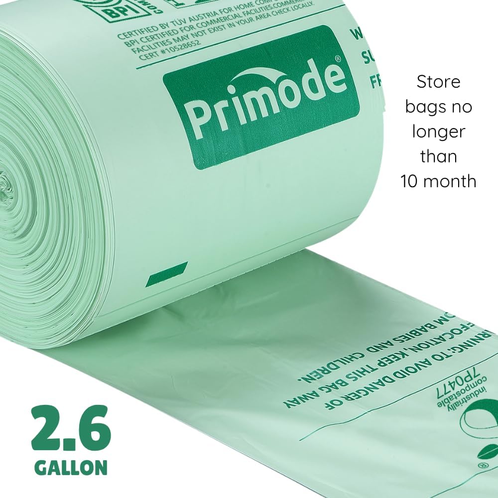 Compost Bags, Compostable Trash Bags 2.6 Gallon Compostable Bags 100 Count Small Compost Bags for