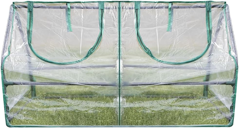 Zenport SH3212A Garden Cold Frame Greenhouse Cloche for Easy Access Protected Gardening
