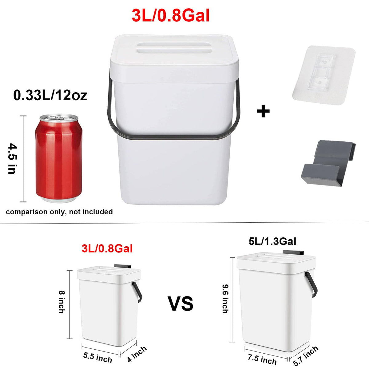 LALASTAR Mini Desktop Trash Can with Lid, Small Countertop Garbage Can, Plastic Tiny Tabletop