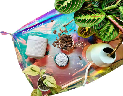 Plant Repotting Mat for Indoor Outdoor Gardening, Holographic Roll Out Potting Mat Tarp - Gifts for