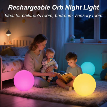 12-inch LED Glowing Ball Light w/Remote, LED Globe Orb Night Light Mood Lamp for Kid Adult