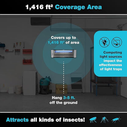 Catchmaster Vector Plasma One Trap, Compact UV Light Fly Traps for Home, Gnat Traps for House