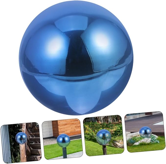 Polished Garden Gazing Reflective Globe Ornament Compact Decorative Sphere for Outdoor Decoration