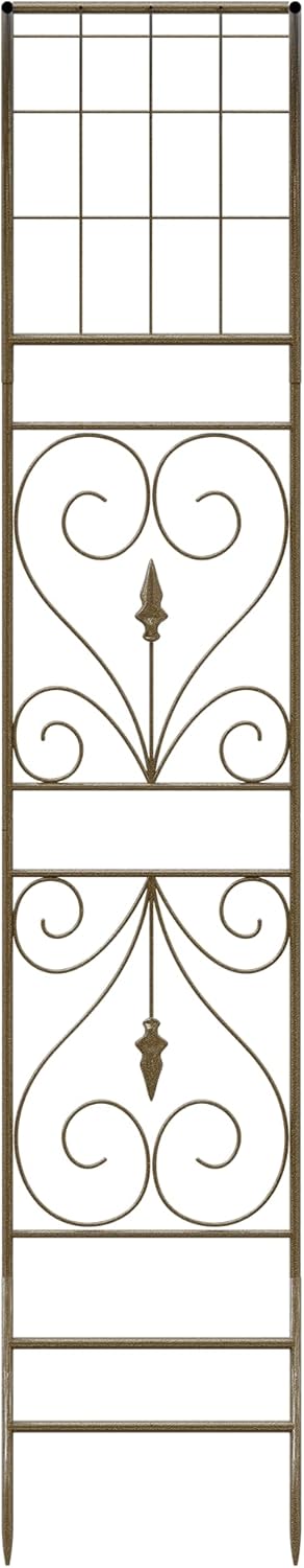 Jardineer Metal Garden Arbor,104.3-Inch Tall,Flat-Top Wrought Iron Outdoor Archway,Heavy-Duty