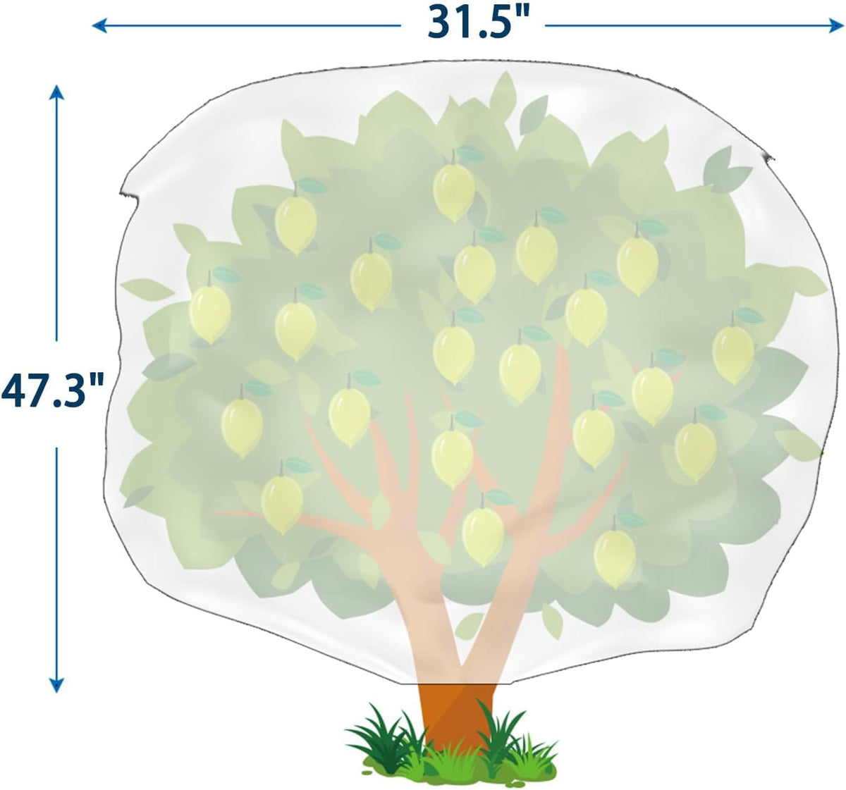 Homimp Plant Covers Freeze Protection, 8 Pack Frost Covers with Zipper Drawstring (31.5" x 47.3")