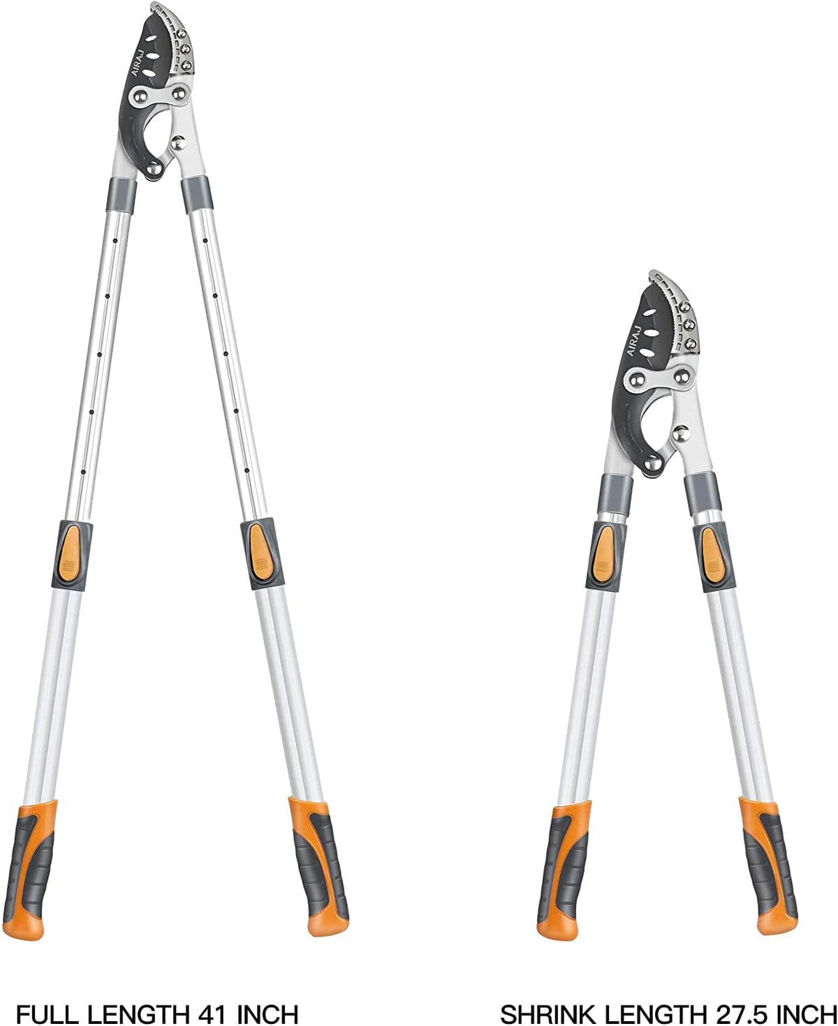 AIRAJ 27-41'' Extendable Anvil Loppers Heavy Duty with Compound Action, Tree Trimmer with 2 Inch