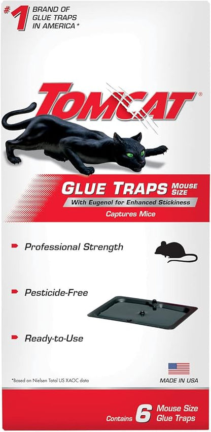 Tomcat Rat Trap with Immediate Grip Glue for Rats, Mice, Snakes, Cockroaches, Spiders, and