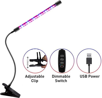LED Grow Lights for Indoor Plants - 20 LED Full Spectrum Plant Lights, 3 Switch Modes, 3/9/12H