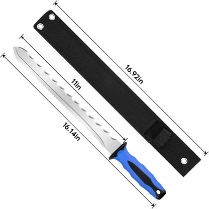 Sod Cutter knife: Stainless Steel Garden Knife 11.14-inch sharp blade, double-edged sod knife for