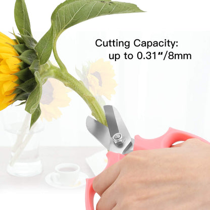 Housolution Flower Scissors, Strong Floral Shears, Premium Steel Garden Pruning Shears Floral