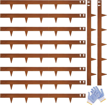 Corten Steel Landscape Edging 4.5 Inch Depth Steel Landscaping Edging 40 Inch Strips10 pcs Metal