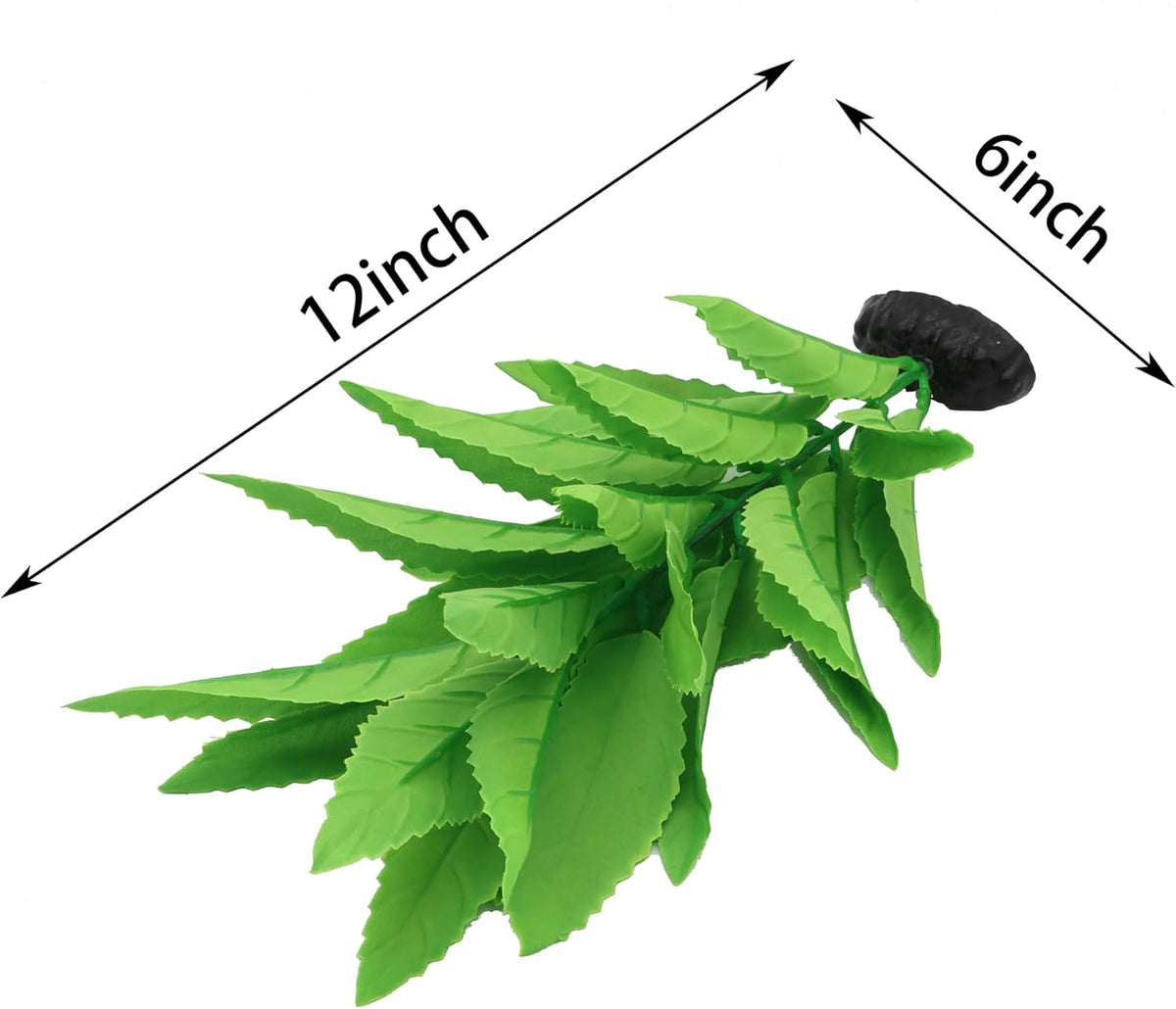 2-Pack 12 Inch Aquarium Silk Aquarium Plants, Artificial Plastic Plant for Small Tank, Goldfish