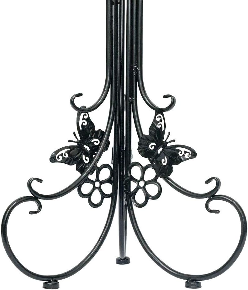 2 Pack Metal Potted Plant Stand Tall Flower Pot Stands Potted Holder Indoor Outdoor Decorative