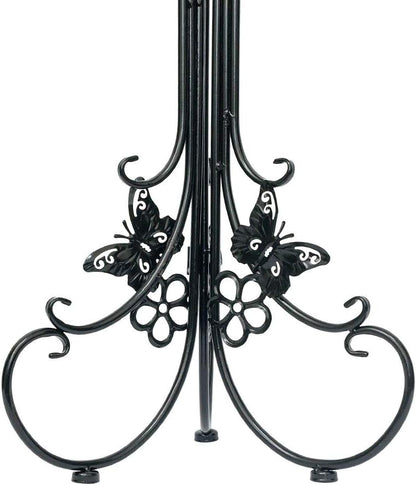 2 Pack Metal Potted Plant Stand Tall Flower Pot Stands Potted Holder Indoor Outdoor Decorative