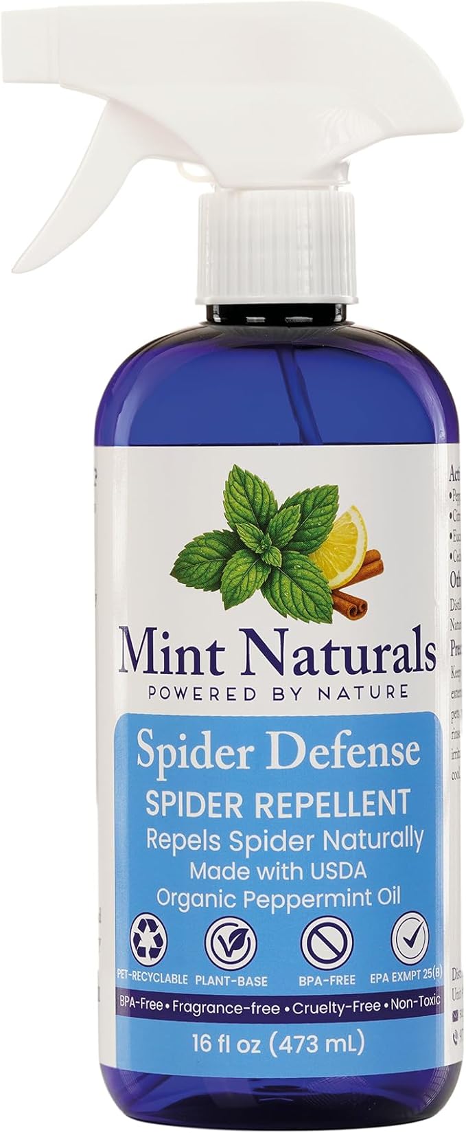 Spider Defense – Natural Spider Repellent Indoor & Outdoor, Peppermint Oil Spray for Home, Cabins