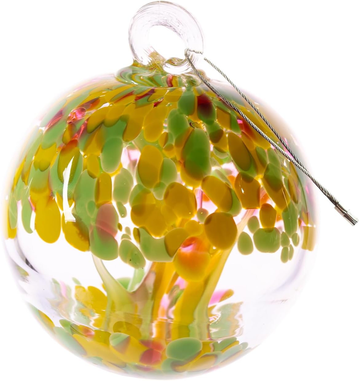Dale Tiffany Hand Blown Glass, 4" Diameter Blossom, Tree of Life Collection, Witch Globe Hanging