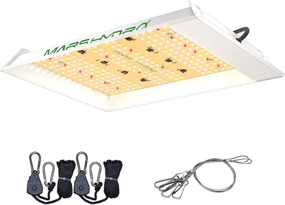 MARS HYDRO TS600 100W LED Grow Light for Beginners, New Diodes Layout Full Spectrum Growing Lamps