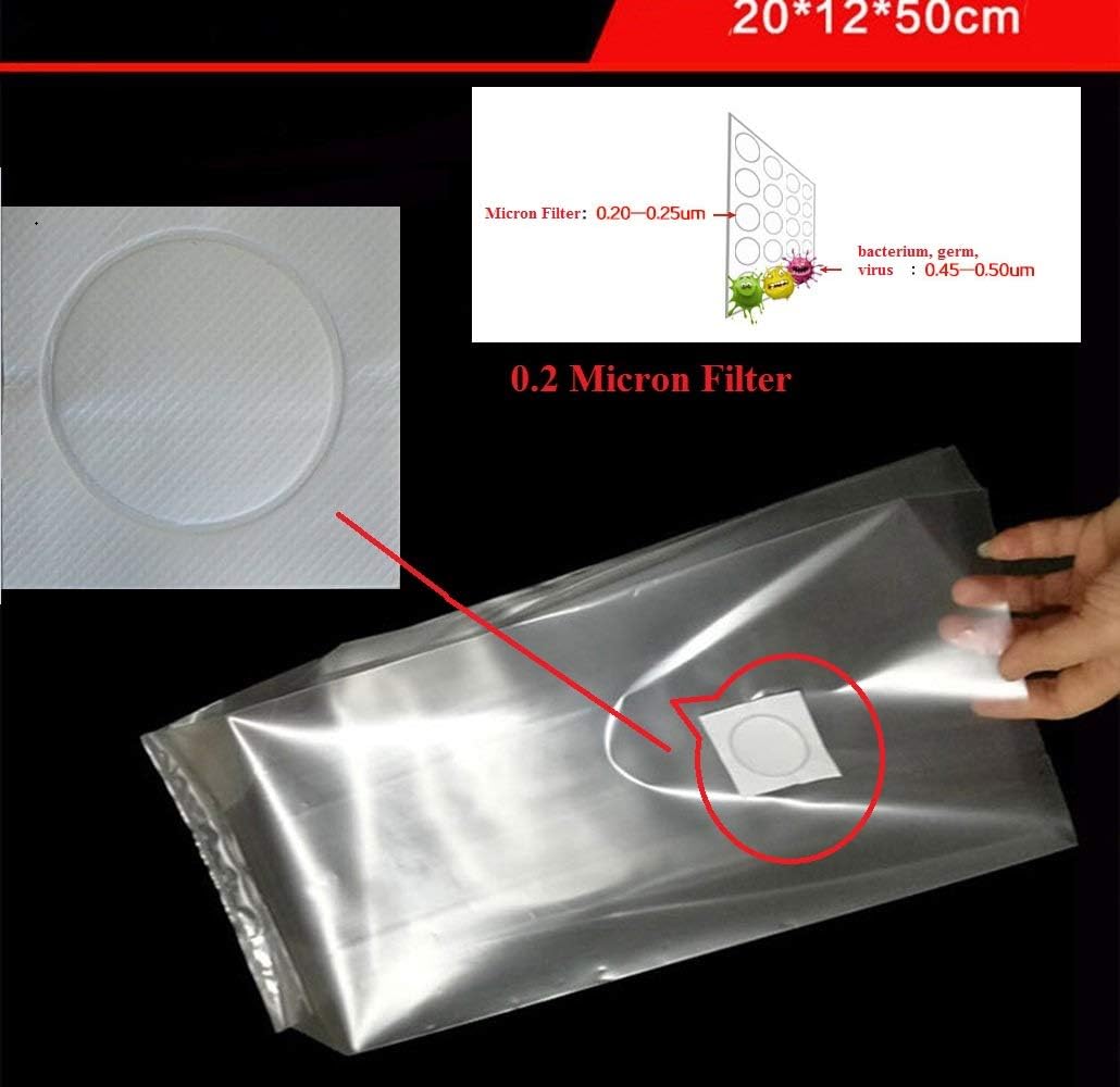Amazing-us All in One Mushroom Grow Bag/Farm-Mushroom Spawn/Sealable Spawn/Myco Bags,Large Size 8"
