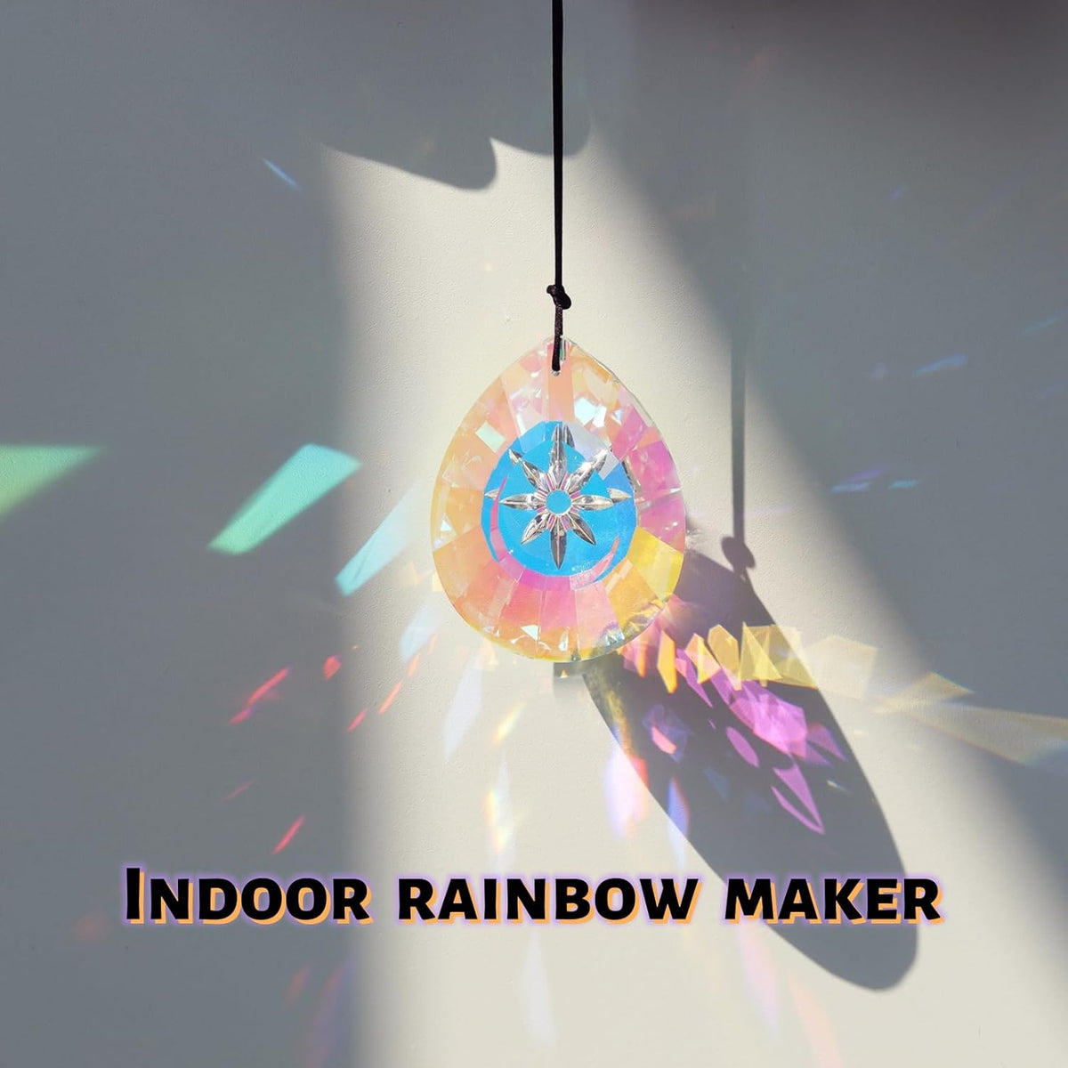 6Pcs Crystal Sun Catcher Prisms, Suncatchers for Windows Hanging, AB Colored Chandelier Crystals