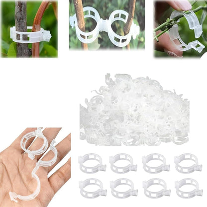 50PCS Plant Support Clips Reusable Tomato Clips Plastic Trellis Clips Garden Clips Secured Plastic