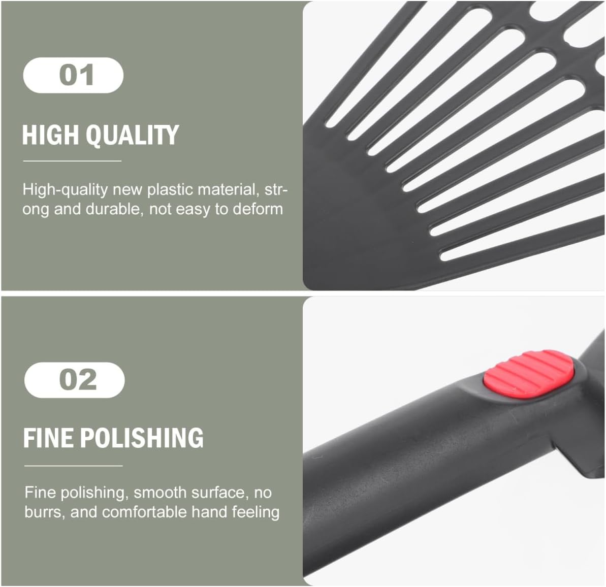 BESPORTBLE 2-Pack Small Hand Rakes - Lightweight Plastic Garden Rakes for Raised Garden Bed