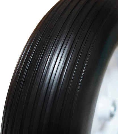 Wheelbarrow Tire 4.80/4.00-8 Flat-Free with 3/4 & 5/8 Wheel Bearing, 3-6" Hub 16" Solid Foamed