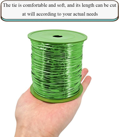 HAHIYO 350Yards/1050Feet/320M Green Metal Twist Ties for Bread Candy Coffee Plant Garden Cellophane