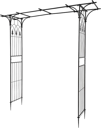 VINGLI Garden Arbor, Arch Archway for Wedding Ceremony Party, Steel Garden Trellis for Plant