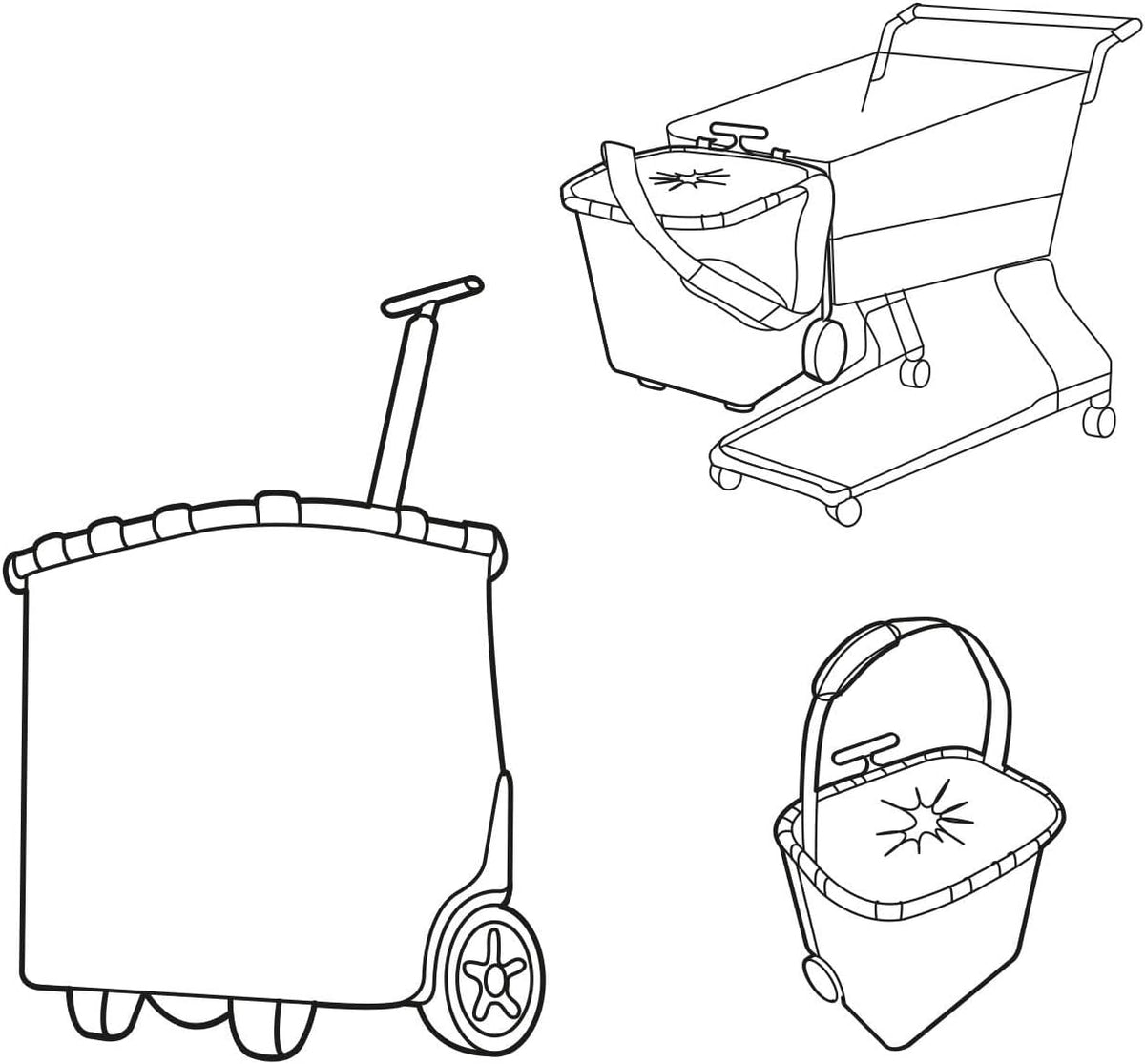 reisenthel carrycruiser red – Portable Shopping Trolley with Sturdy Aluminum Frame, Shoulder Strap