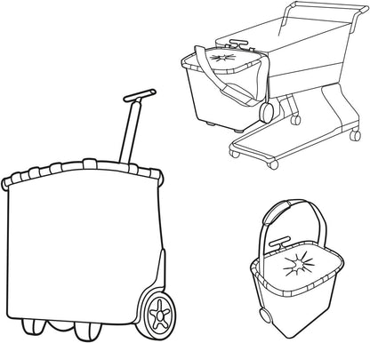 reisenthel carrycruiser red – Portable Shopping Trolley with Sturdy Aluminum Frame, Shoulder Strap