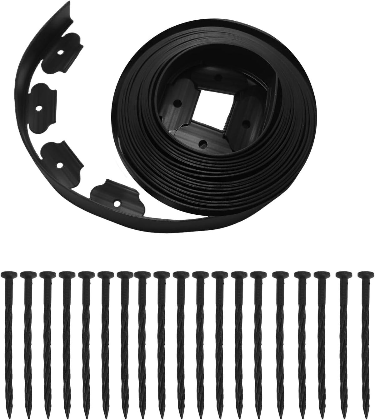 2 in Tall, 33FT Long Landscape Edging Garden Edging Border, Plastic Landscape Edging Kit with