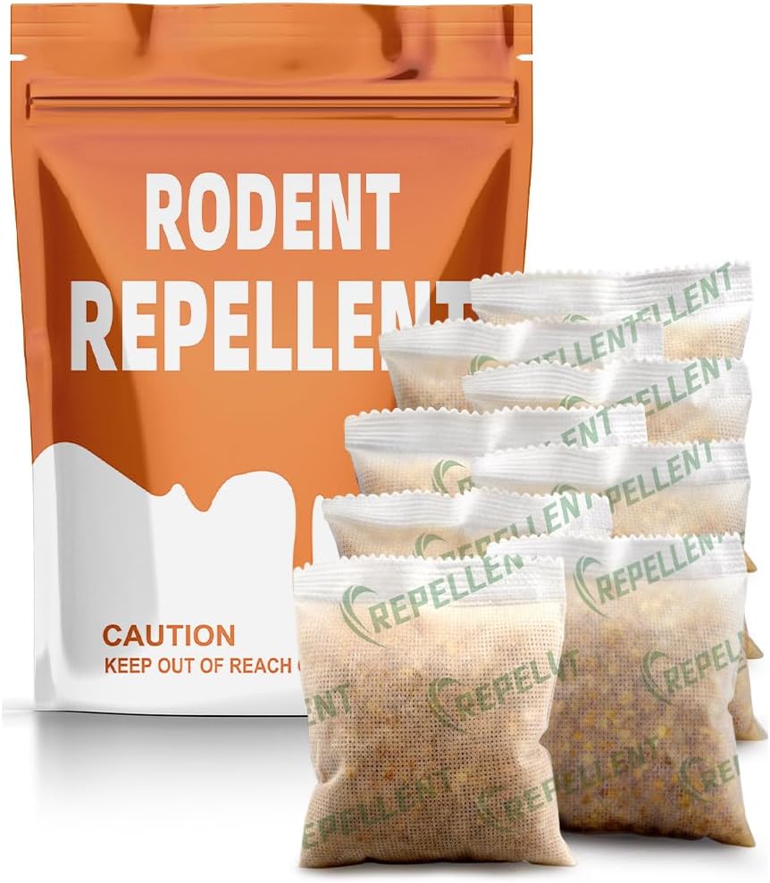 Rodent Repellent Pouches, Rodent Repellent for Car Engines, Mice Repellent Indoor, Natural