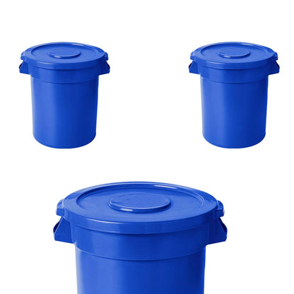 PRO&Family 20 Gallon Trash Can with Lid Round Ingredient Storage Containers Recycling Bin Kitchen