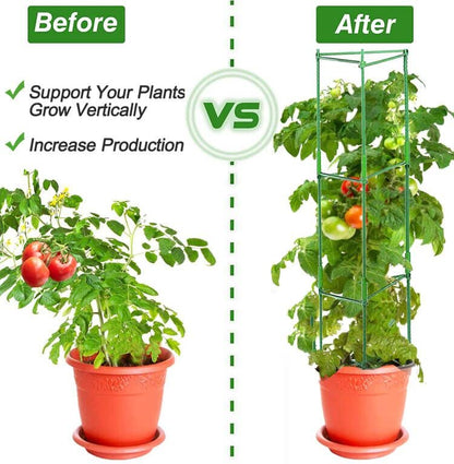 Yongblus 63Inch Tomato Cage for Garden, 4Pack Plant Support Garden Stakes