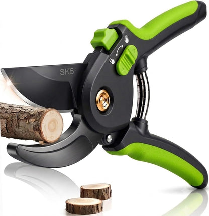 8.5" Professional Pruning Shears, Garden Clippers - Cuts 3X Easier Sharp Japanese Blade, Arthritis