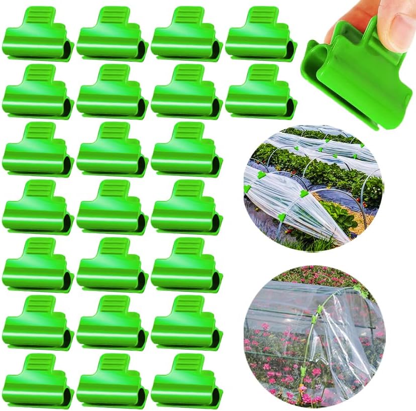 24pcs 19mm Garden Hoops for Netting, Greenhouse PVC Tube Clip for 18-20mm Poles, Garden Buildings