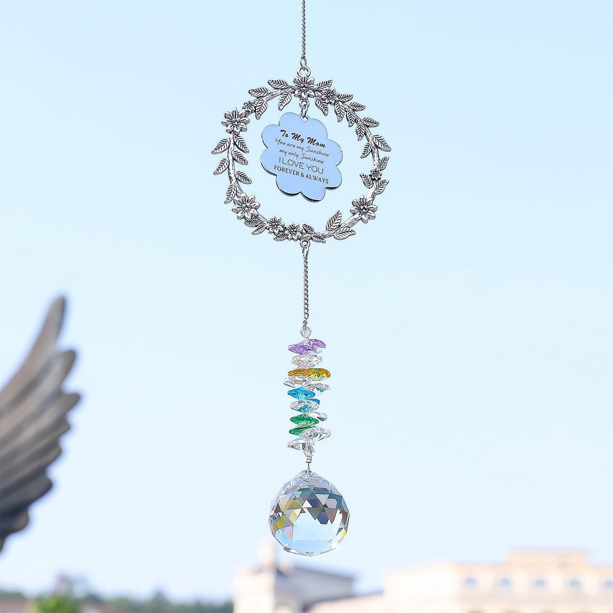 Gifts for Mom, I Love You Sun Catcher for Mother Birthday, Mother's Day Crystal Suncatcher for