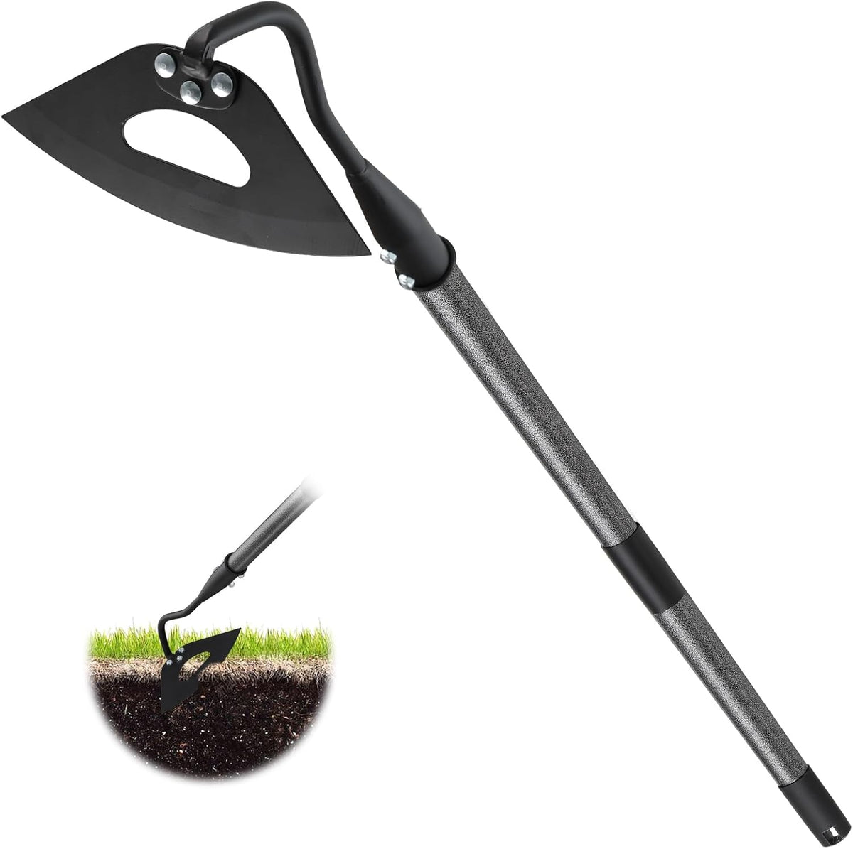 Garden Hoe for Weeding,Heavy Duty Weeding Hoe for Fast Weeds Grass Removal,Loosening Soil Digging
