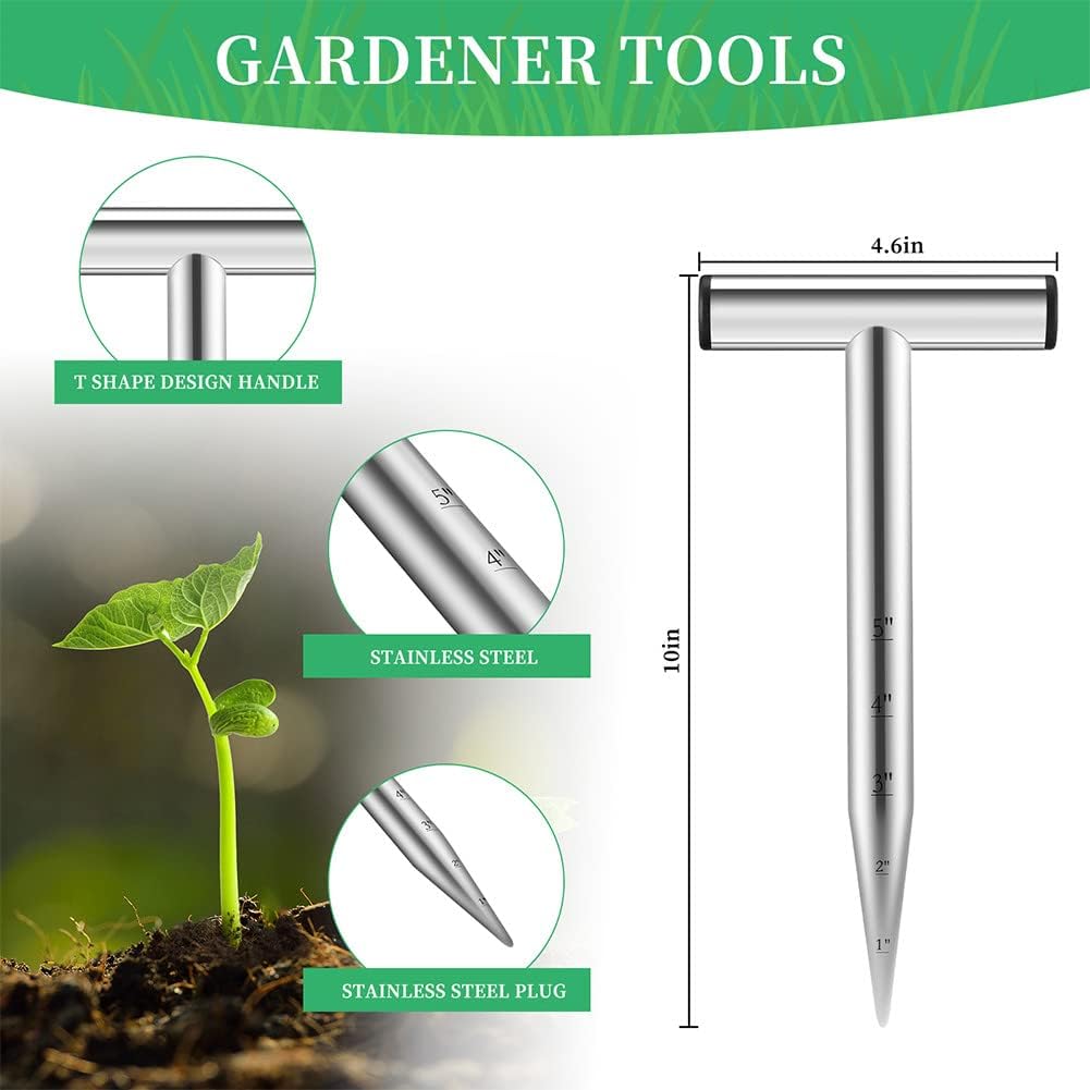 Hand Dibber, Seed Dibber, Bulb Planter Tool, Seed Planter Tool, Hole Digger for Plant Labels, for