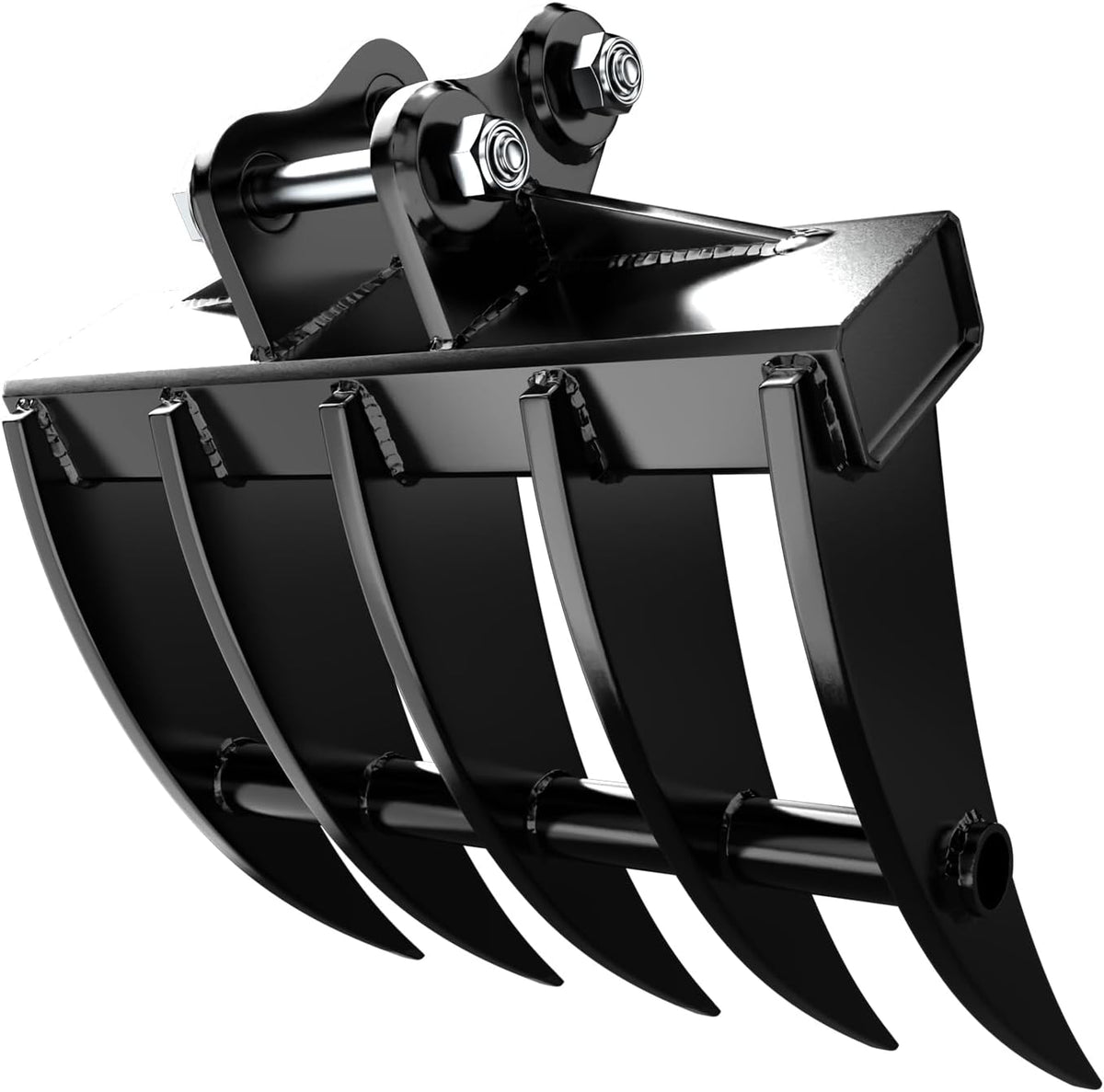 Mini Excavator Attachment Rake, Metal Wide Backhoe Rake Fit for 0.8T-1.5T Mini Excavators