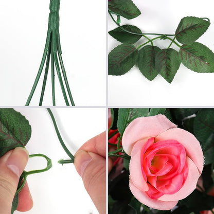 RECUTMS 2pcs Artificial Hanging Plants 32 in Fake Plant Ivy Vine Outdoor UV Resistant Plastic